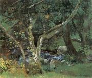 William Stott of Oldham Autumn Woodland oil painting on canvas
